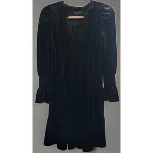 Pomander Place Tuckernuck Black Velvet Kenzo Dress Size Small Cottagecore